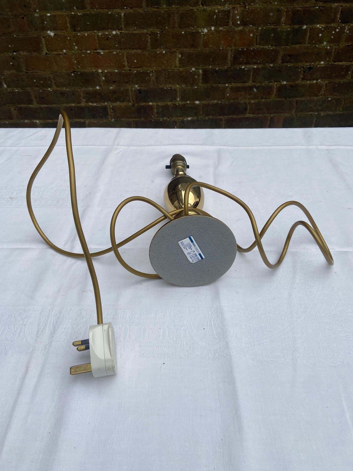 Vintage Bhs Quality Shiny Brass Table Lamp, Moulded And Turned Body   32cm Tall photo vintage
