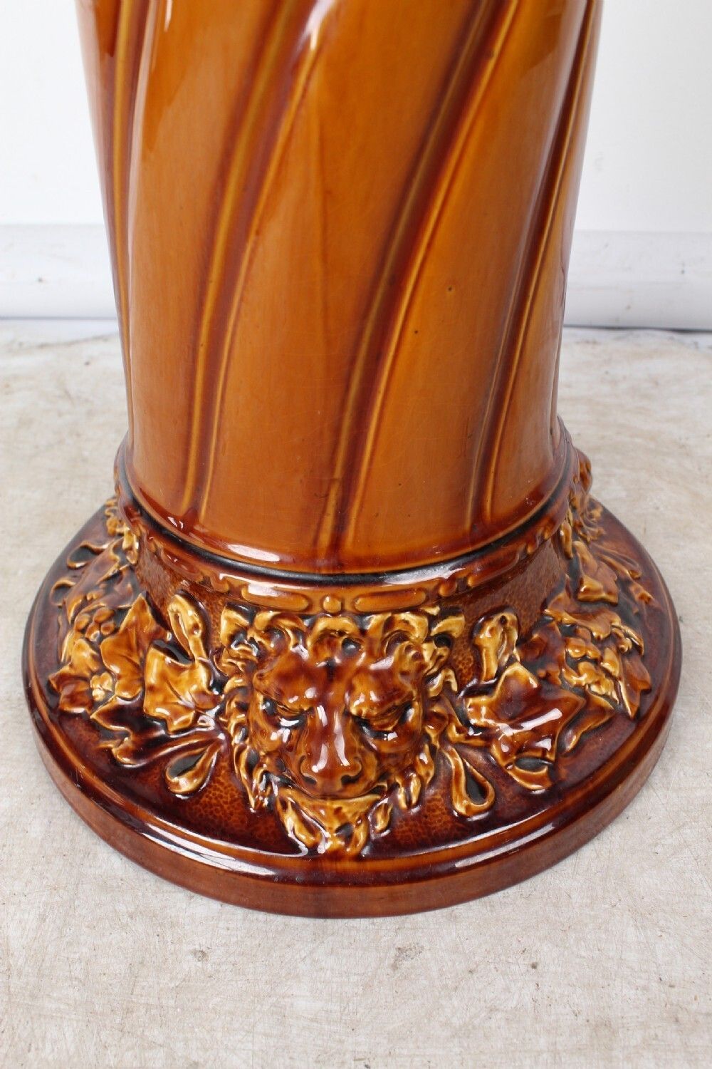 Pair Victorian Woodlesford Art Pottery Faience Jardinières photo for sale