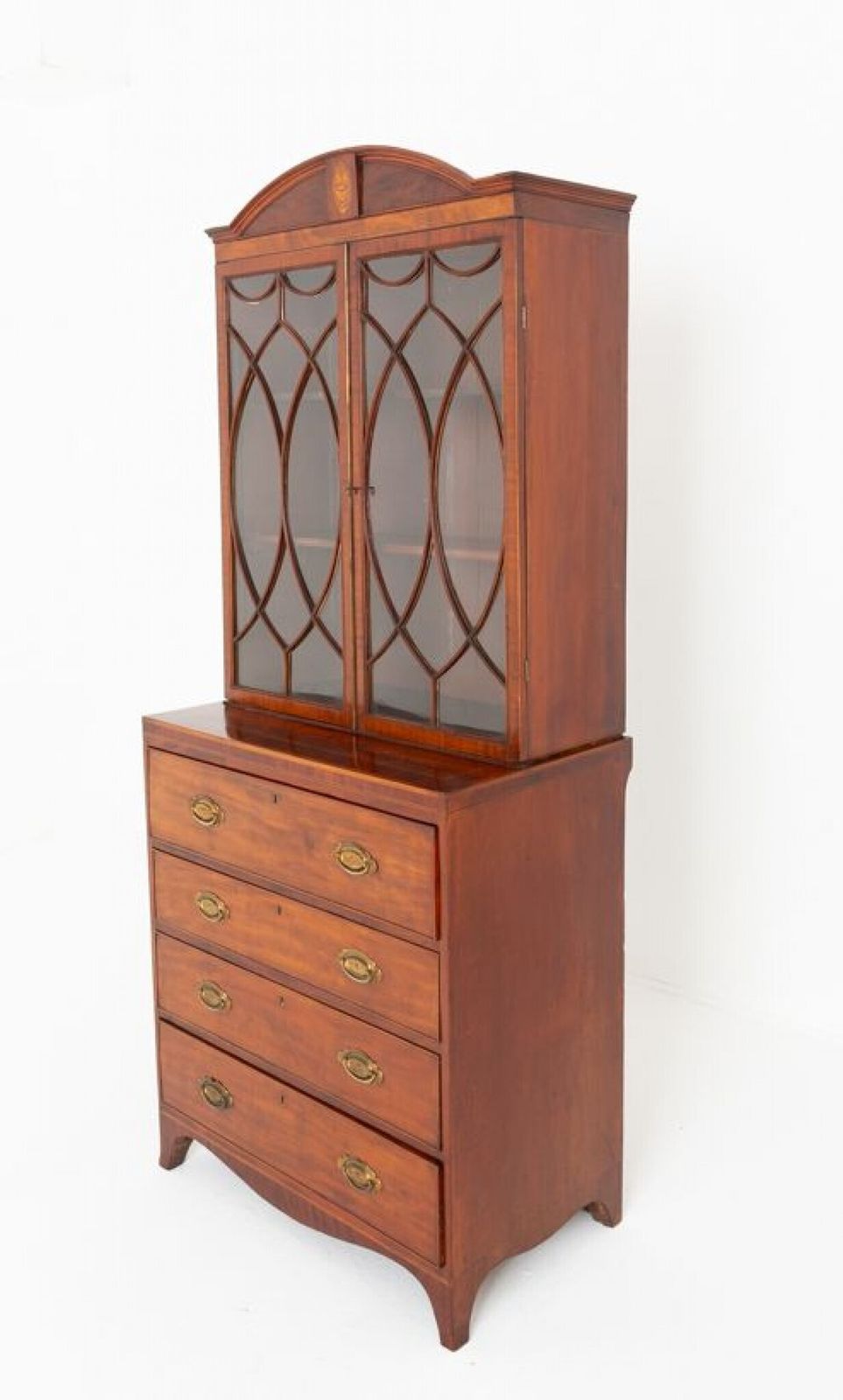 Period Regency Secretaire Bookcase Mahogany