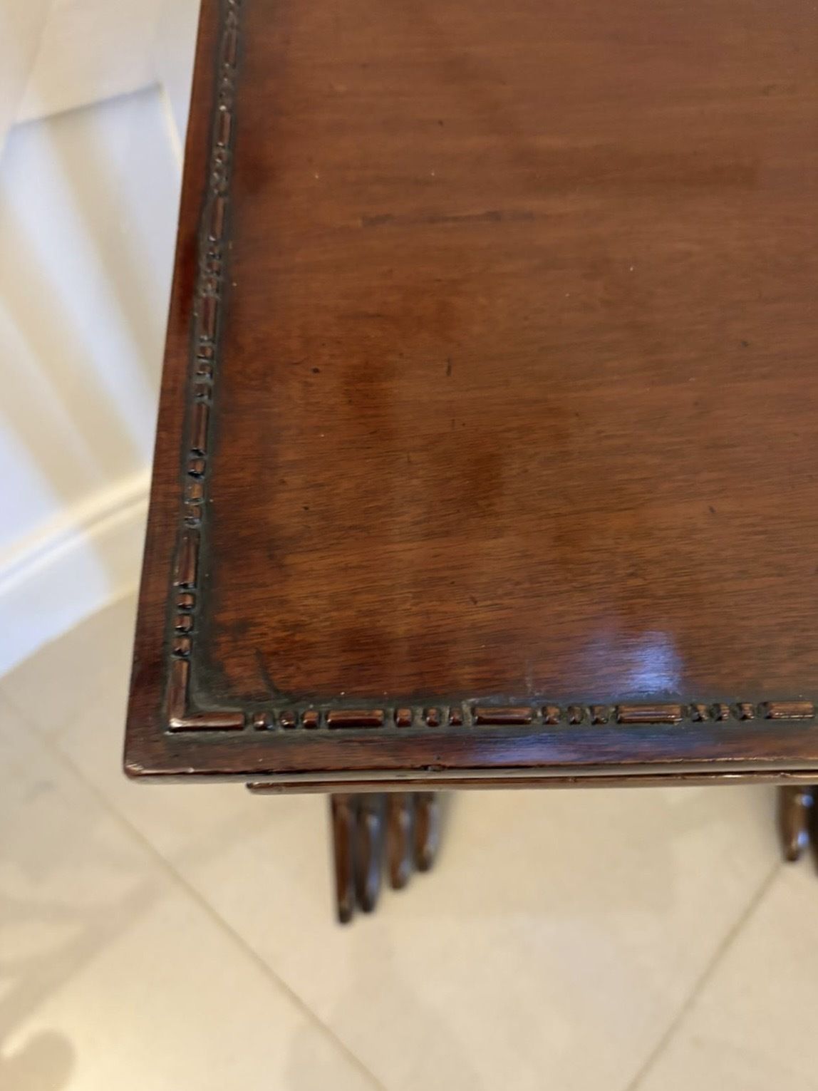 Antique Early 20th Century Quality Mahogany Nest Of Four Tables photo vintage