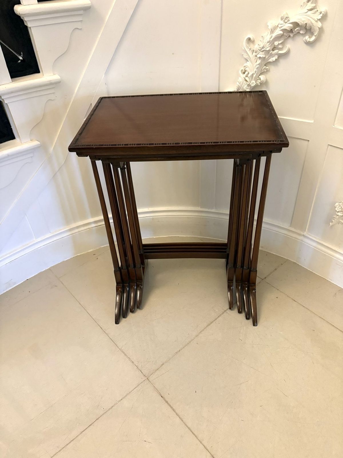 photo buy Antique Early 20th Century Quality Mahogany Nest Of Four Tables