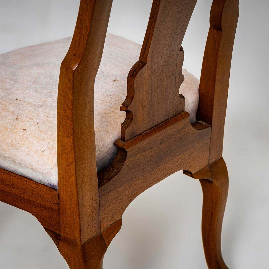 Furniture Four George II Dining Room Chairs, 18th Century photo