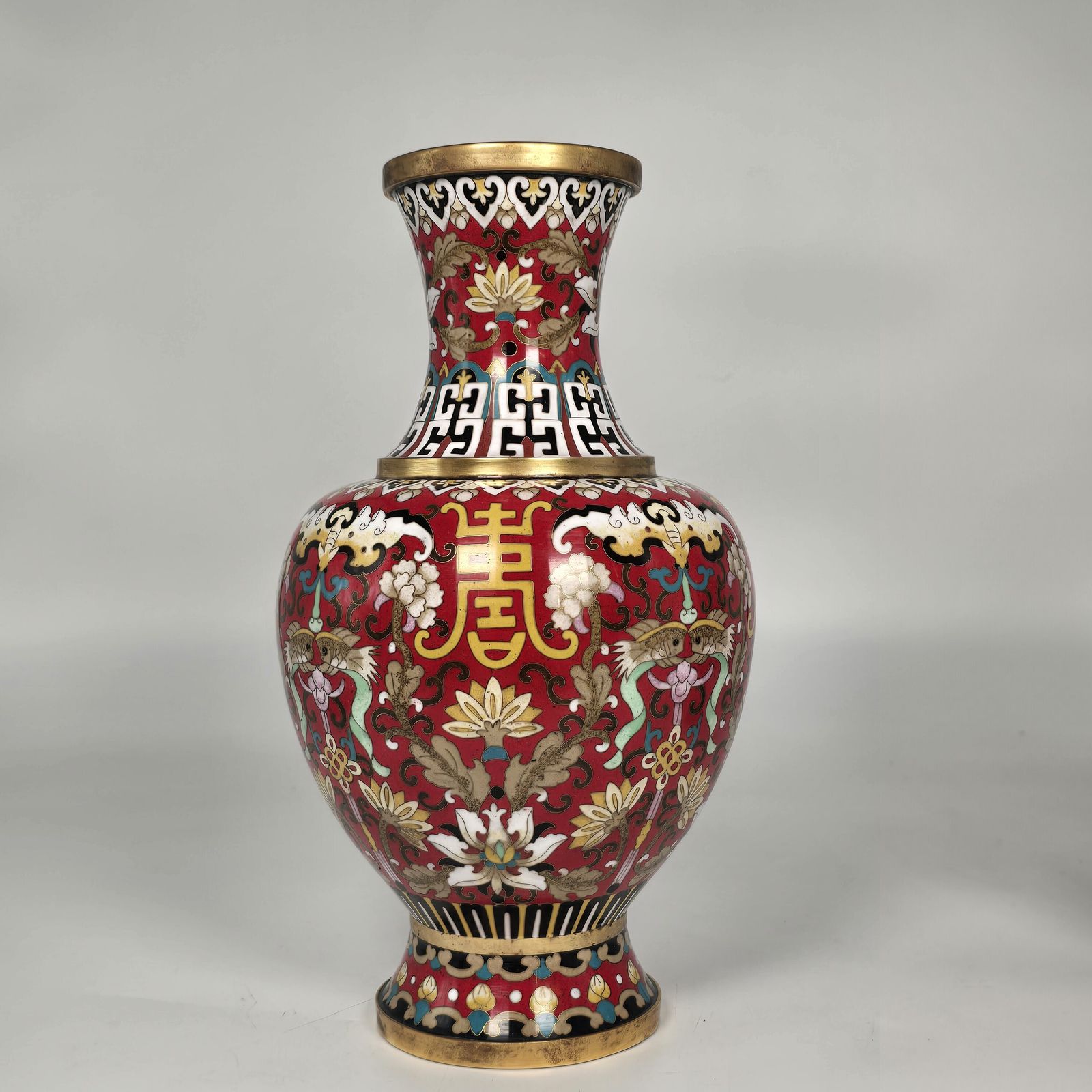 A Pair Of Chinese Vintage Cloisonné Vases  Circa 1930 photo buy