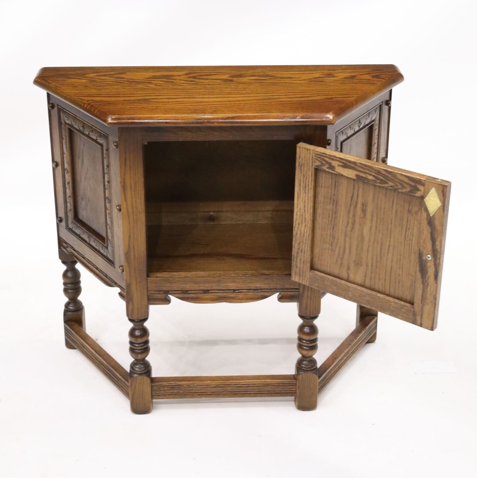 photo buy Old Charm Canted Table Light Oak Finish #1434 Free Uk Delivery*