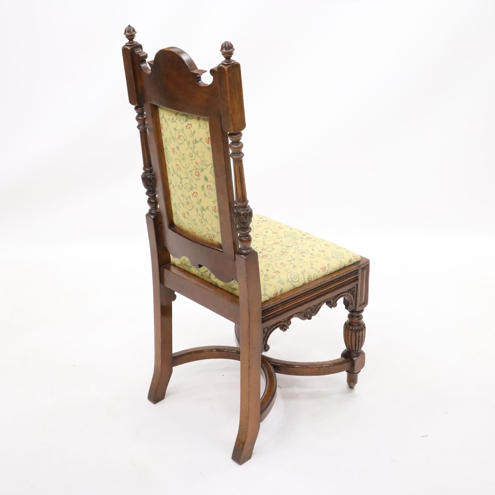 Antique Carved Hall Chair With Upholstered Seat And Back Free Delivery photo furniture