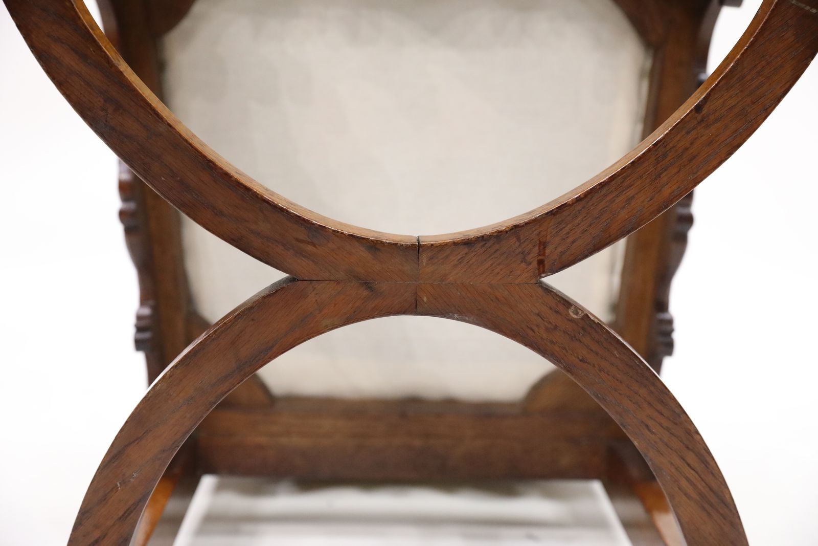Antique Carved Hall Chair With Upholstered Seat And Back Free Delivery photo for sale