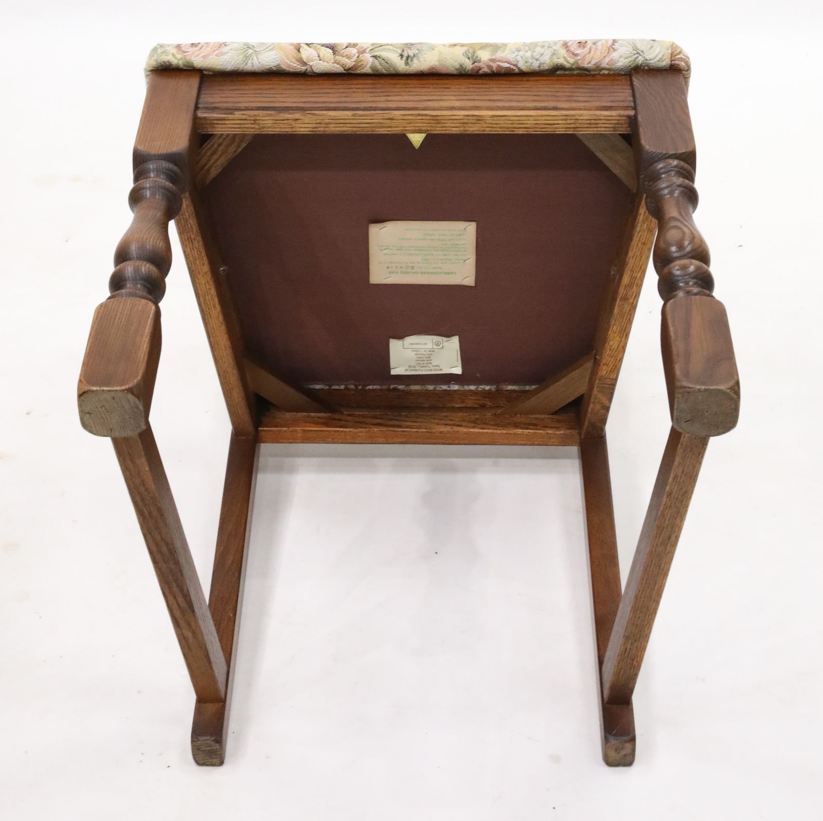 photo vintage 6 Old Charm Dining Chairs Tonwell Rose Upholstery Tudor Brown Free Uk Delivery*