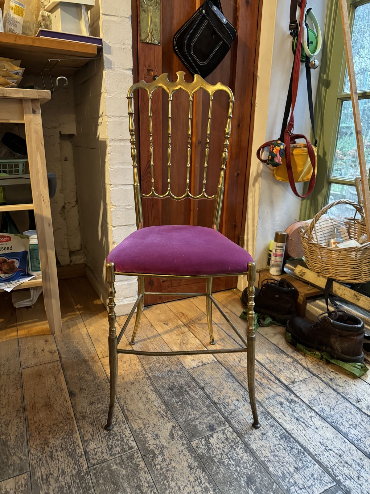 Brass Chair By Giuseppe Gaetano Descalzi For Chiavari