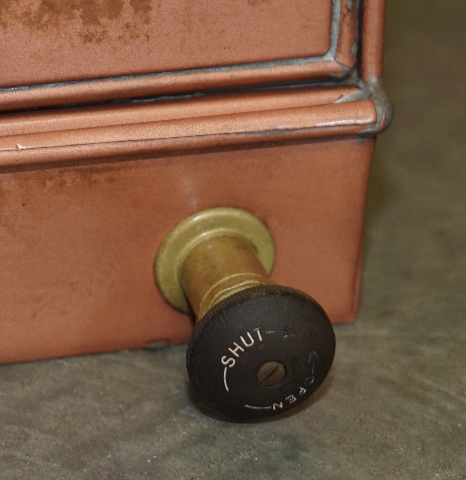 Antique Copper Fridge Ideal Cool Bedside Or Side End Lamp Wine Table Must See!!! photo vintage