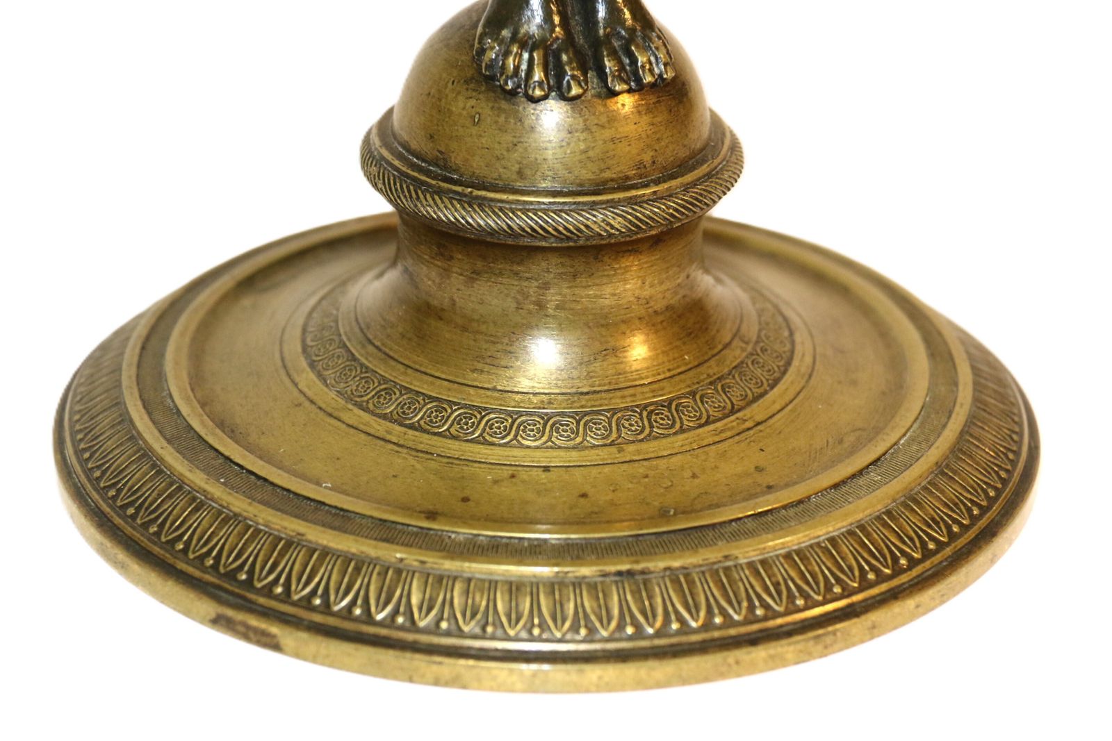 A 200 Years Old French Bronze Empire Period Adjustable Pedestal Mirror, Circa 1820 photo vinterior
