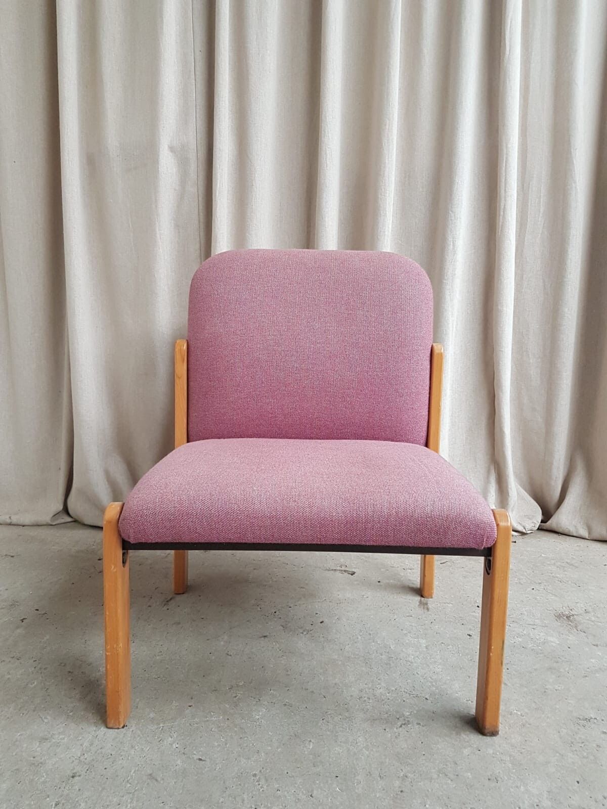 Vtg Late Mid Century Modernist Post Modern Studio Lounge Chair Retro R692 photo for sale