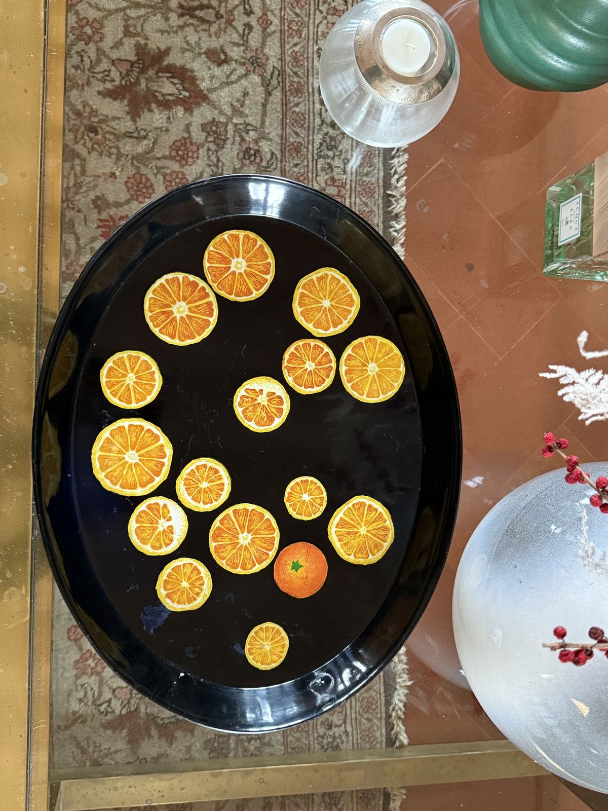 Piero Fornasetti, Oranges Tray, Atelier Fornasetti, Ca. 1955 photo furniture