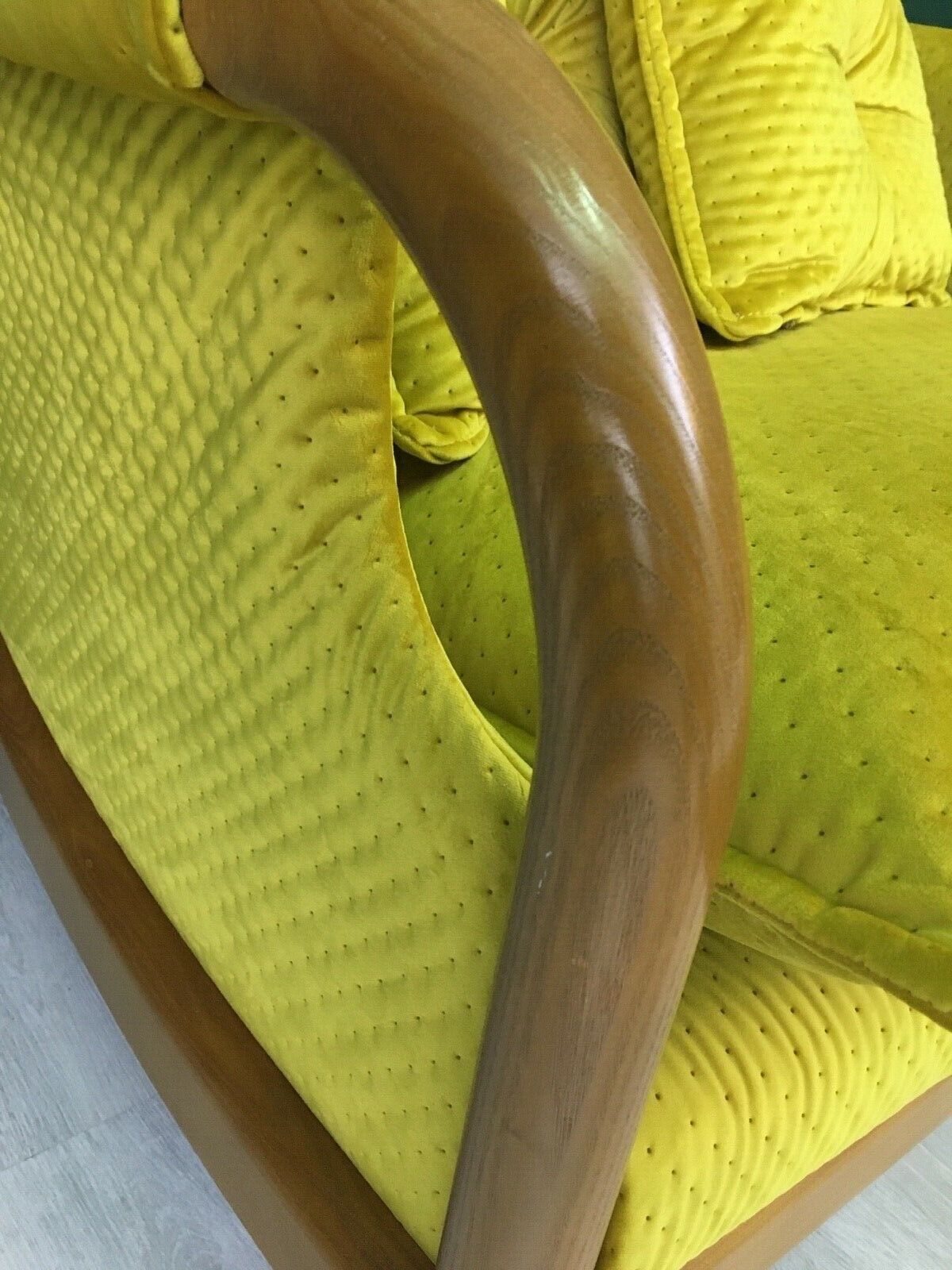 Yellow Vintage Cintique Armchair photo furniture
