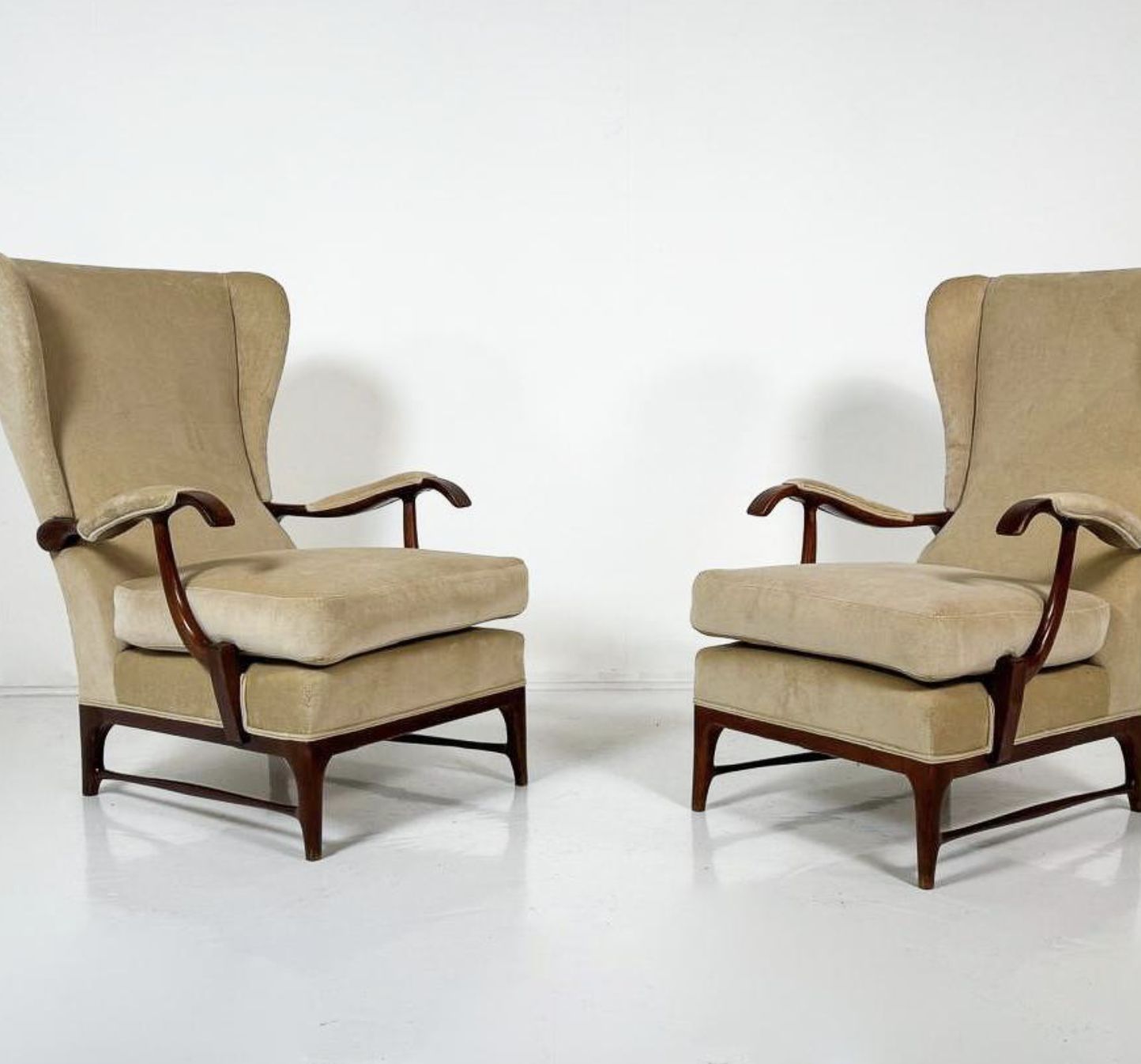 Mid Century Modern Pair Of Paolo Buffa Armchairs, 1950s – New Upholstery photo Furniture
