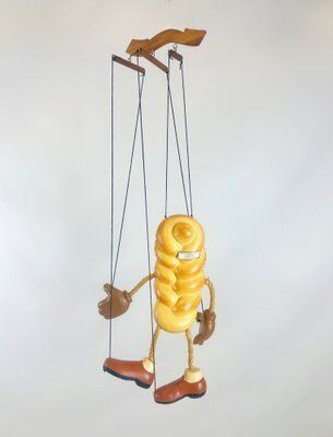 Vintage Handcrafted German Challah Bread Marionette Puppet, 1970s photo furniture