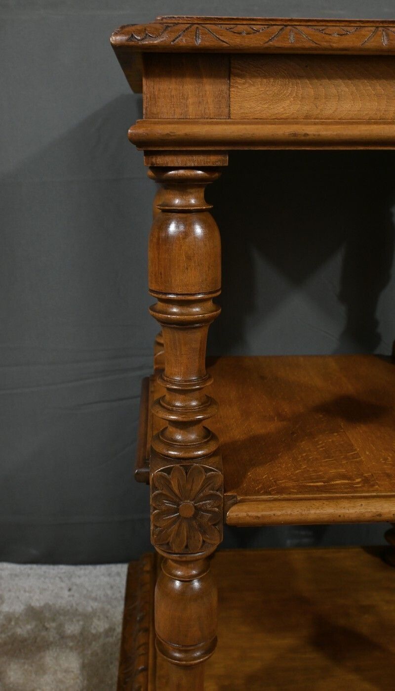 Small Solid Walnut Coffee Table, Louis Philippe Style – Late 19th Century photo vintage