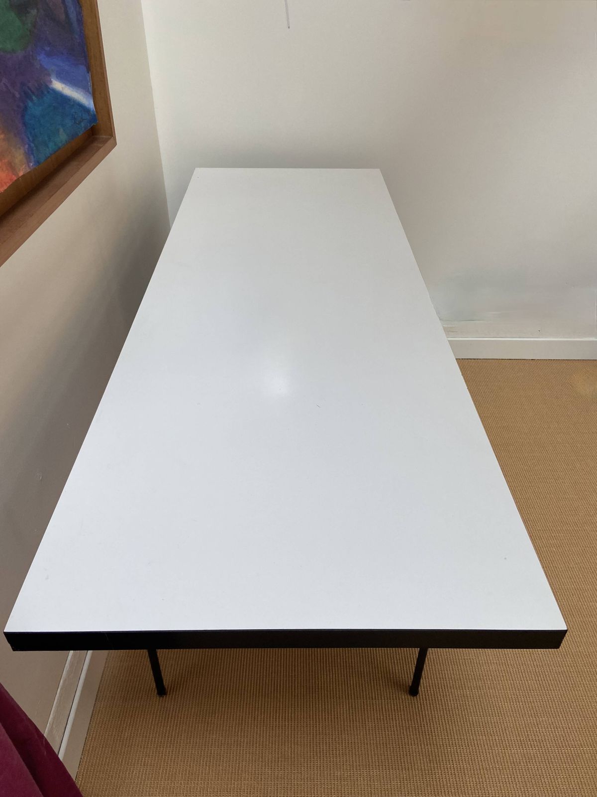 Large Black And White Georges Nelson Desk For Herman Miller, USA, Circa 1950. photo vintage
