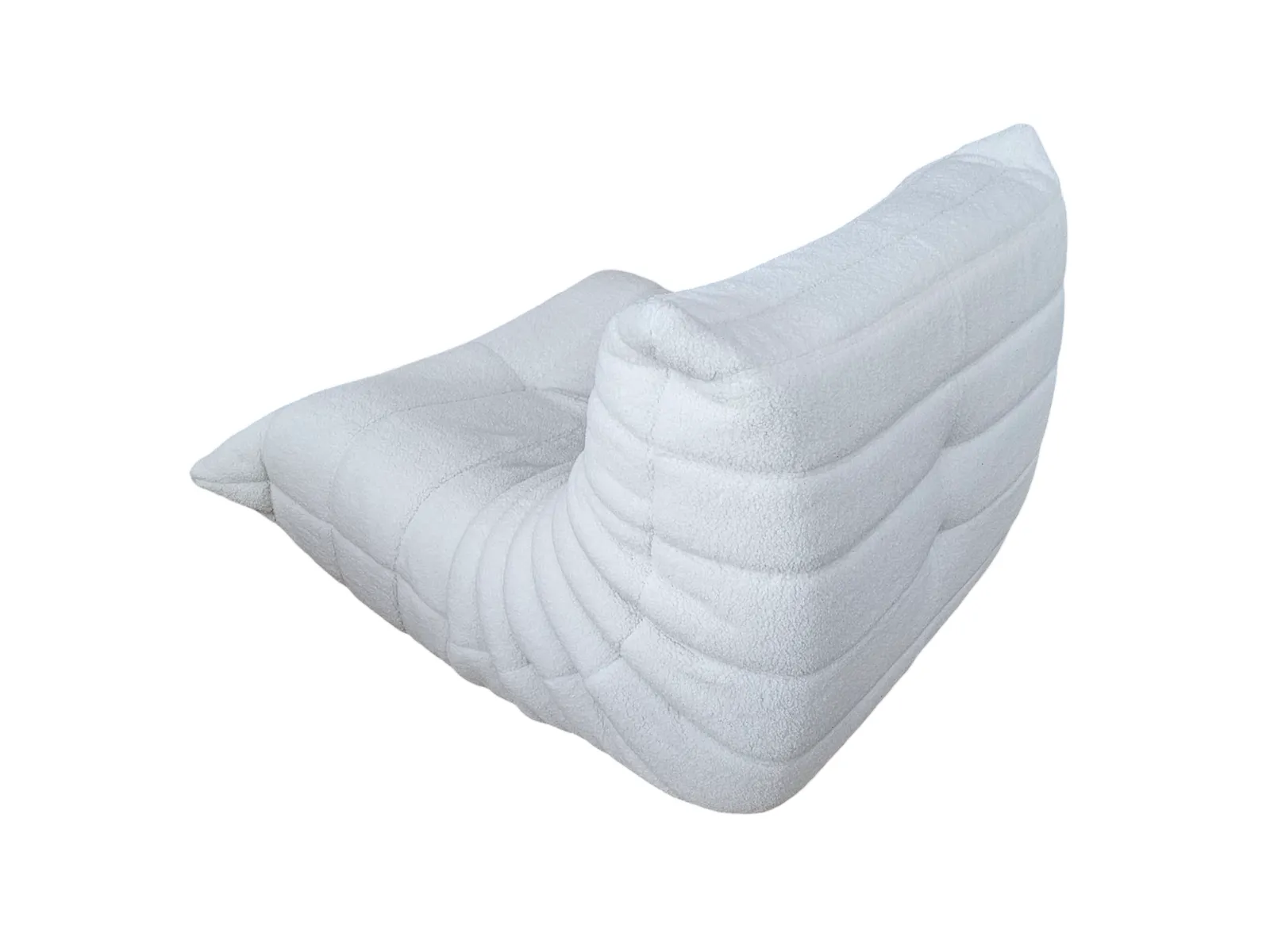 Restored Michel Ducaroy Togo Fireside Single Seater Sofa, White Boucle Upholstery photo buy