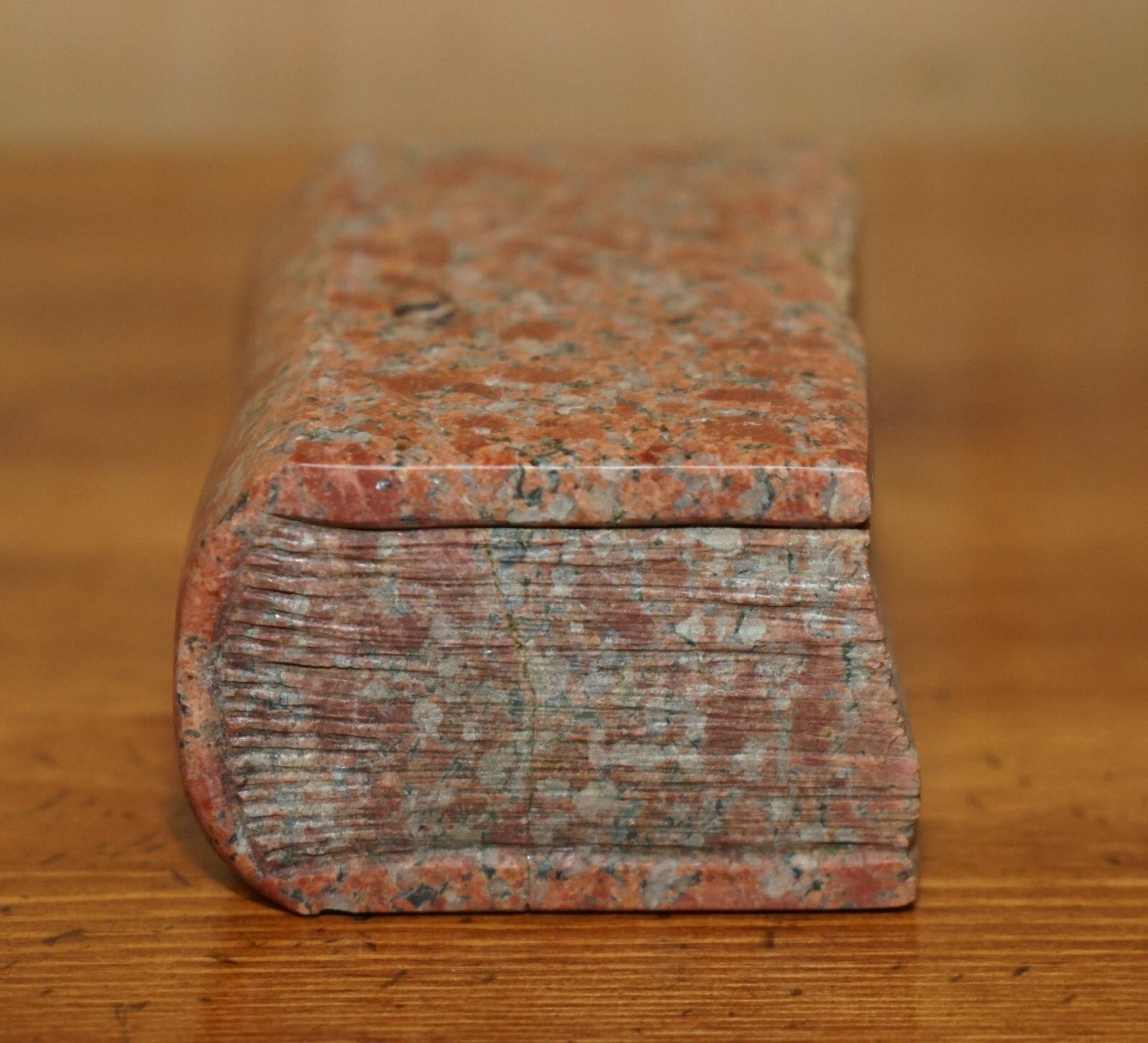photo furniture Sulpted Deep Red Antique Library Book Carved From Rock Part Of A Large Suite