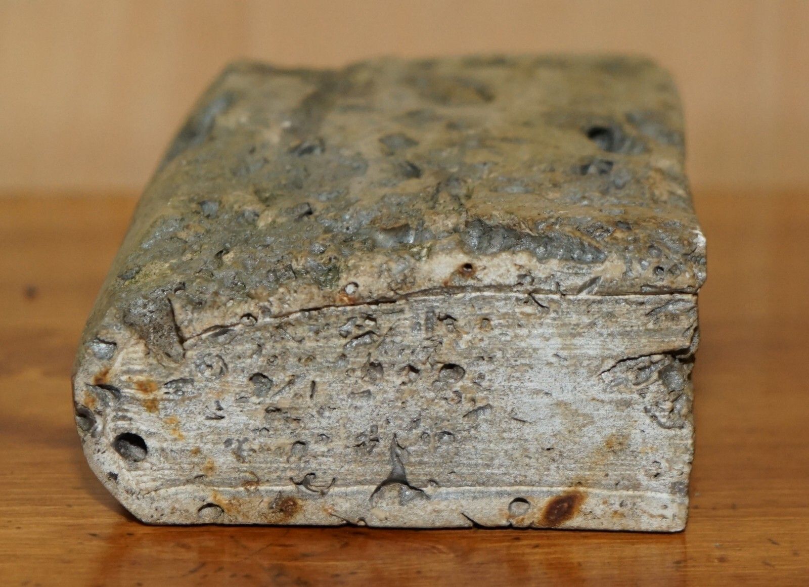 photo furniture Sulpted Rough Cut Antique Library Book Carved From Rock Part Of A Large Suite