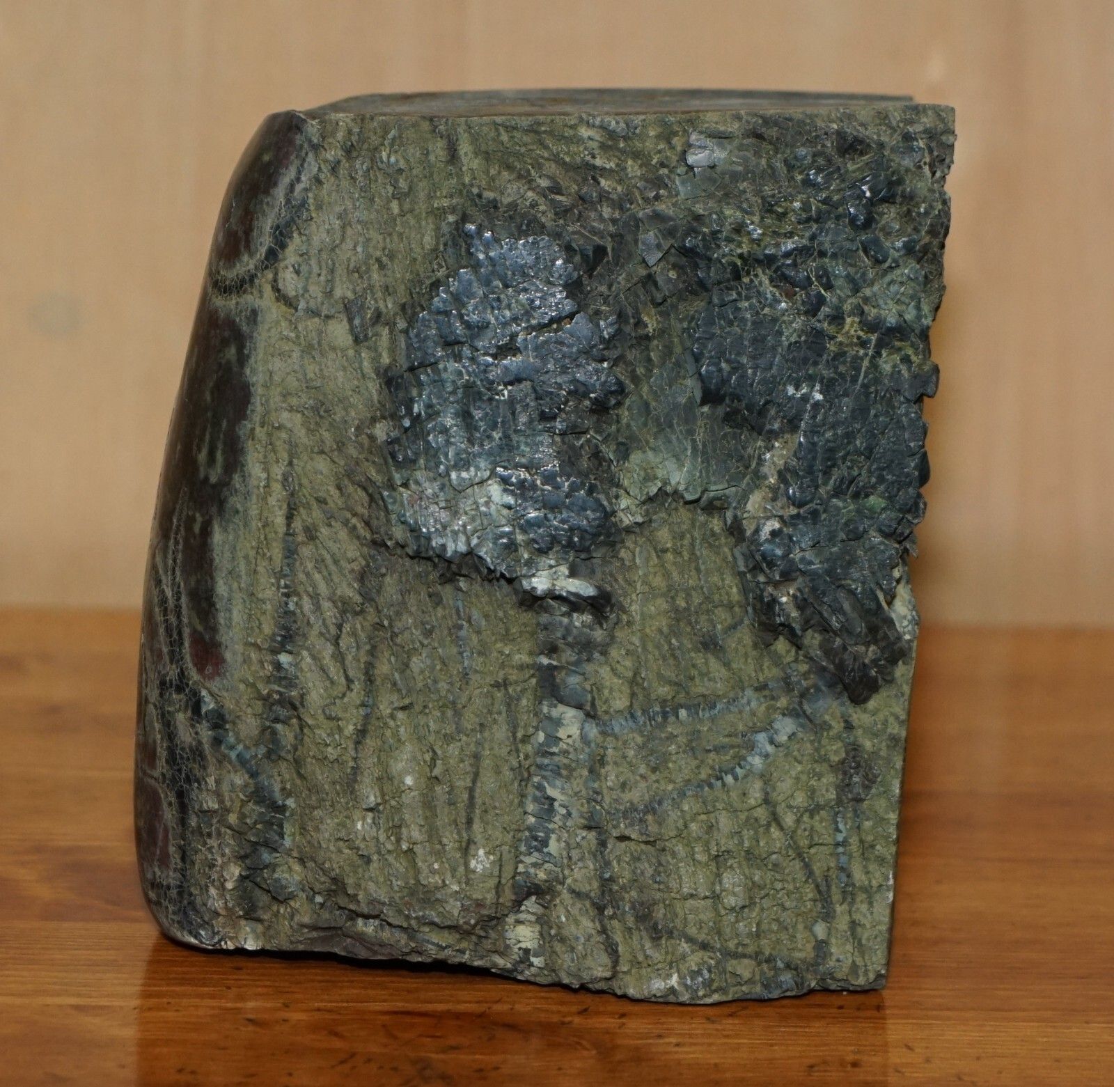 Distressed Sulpted Antique Library Book Carved From Rock Part Of A Large Set photo Art
