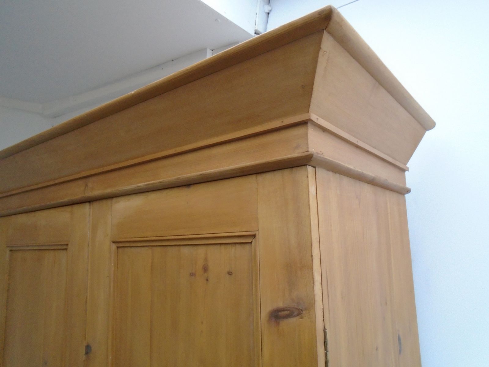 A Waxed Victorian Pine 1 Drawer 3 Piece Wardrobe photo 995.0