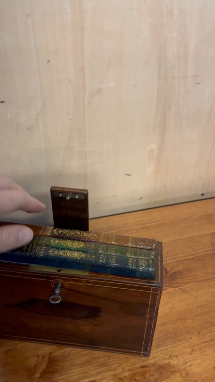 Antique Regency Circa 1810 Rosewood Never Used Notepad Safe With Original Books photo furniture
