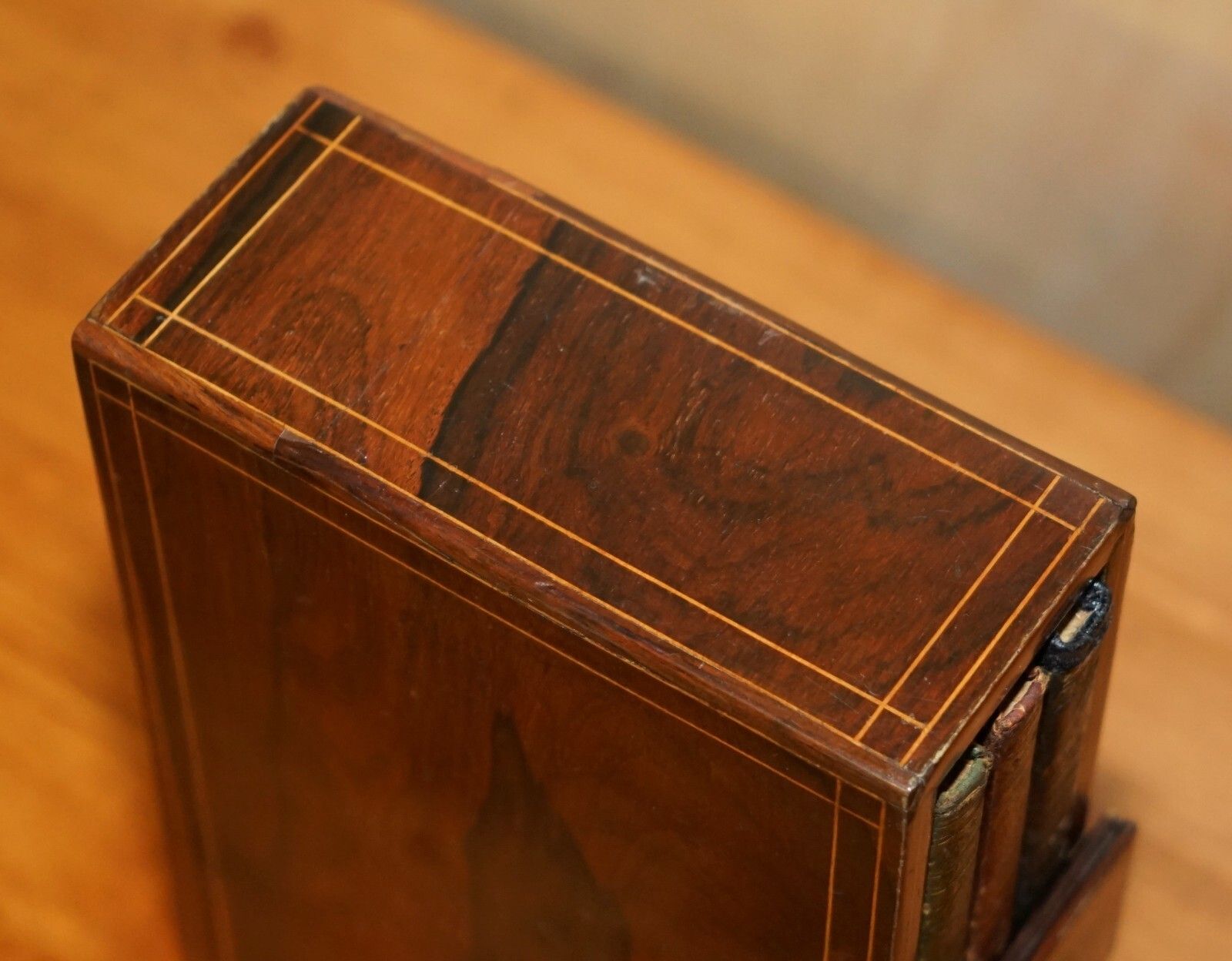 Antique Regency Circa 1810 Rosewood Never Used Notepad Safe With Original Books photo vinterior