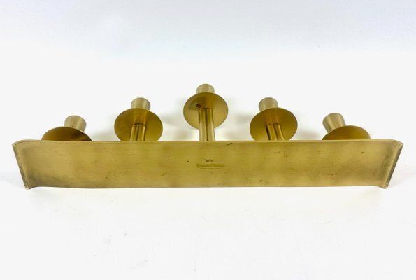 Swedish Brass Candleholder By Walter Andersson For Ystad Metall, 1950s photo vintage