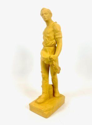 Socialist Realist Style Ceramic Sculpture Of Sower, Former Czechoslovakia, 1940s photo furniture