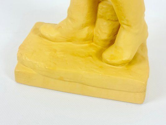 Socialist Realist Style Ceramic Sculpture Of Sower, Former Czechoslovakia, 1940s photo vintage
