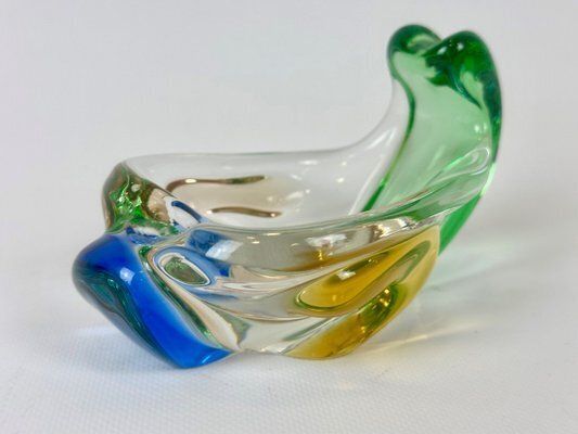 Rhapsody Glass Pipe Ashtray Attributed To Frantisek Zemek For Mstisov, 1960s photo vinterior
