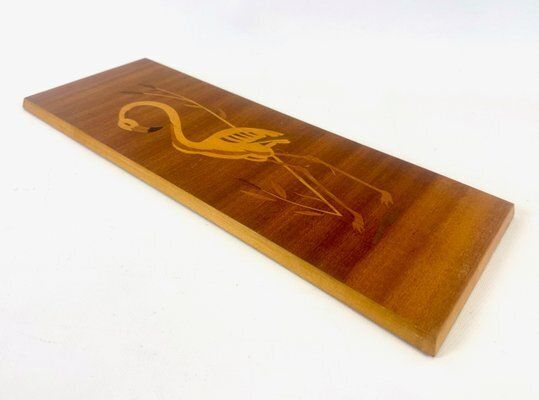 Mid Century German Wooden Flamingo Wall Relief, 1960s photo furniture