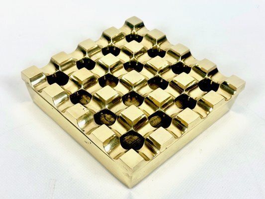 Mid Century Swedish Brass Ultima Ashtray Attributed To Holger Bäckström And Bo Ljungberg For Diverse Ting, 1960s photo 802.0
