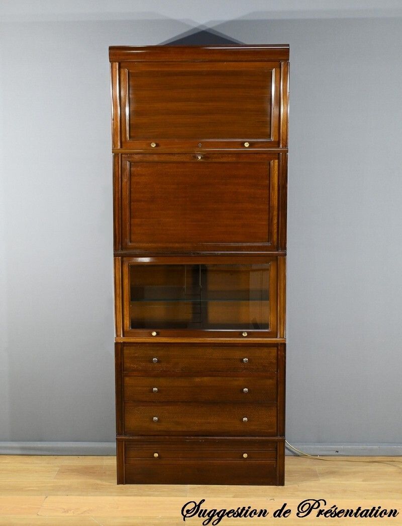 photo furniture Modular Mahogany Furniture, Maison Martin Dupuis – 1970