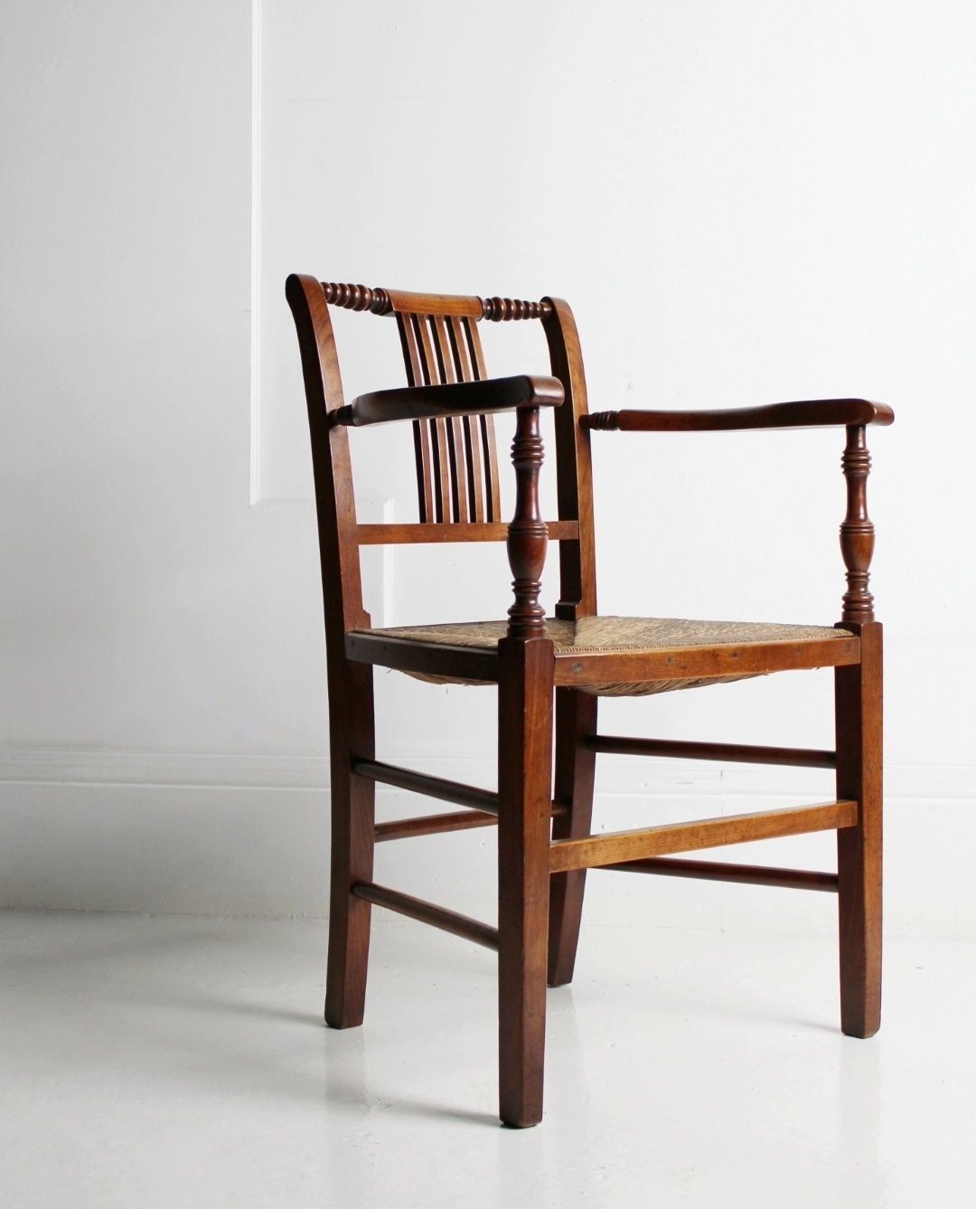 Cherrywood Rush Seated Armchair C.1840 photo furniture