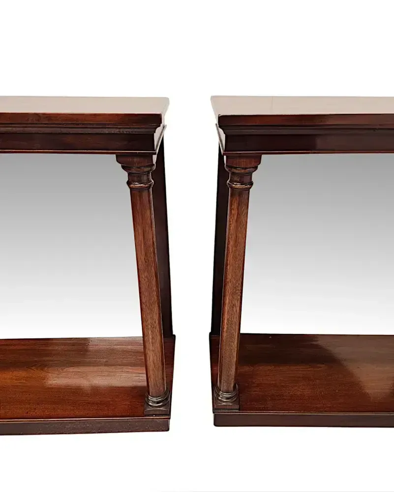 A Fabulous Pair Of Hand Made 20th Century Console Tables In The Victorian Style photo 7560.0756