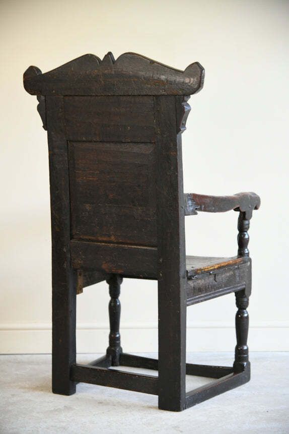 Antique Oak Wainscot Chair, 18th Century And Earlier photo furniture