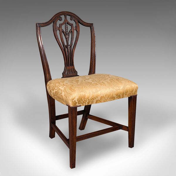 Set Of 6 Antique Hepplewhite Revival Dining Chairs, English, Seat, Victorian photo Furniture