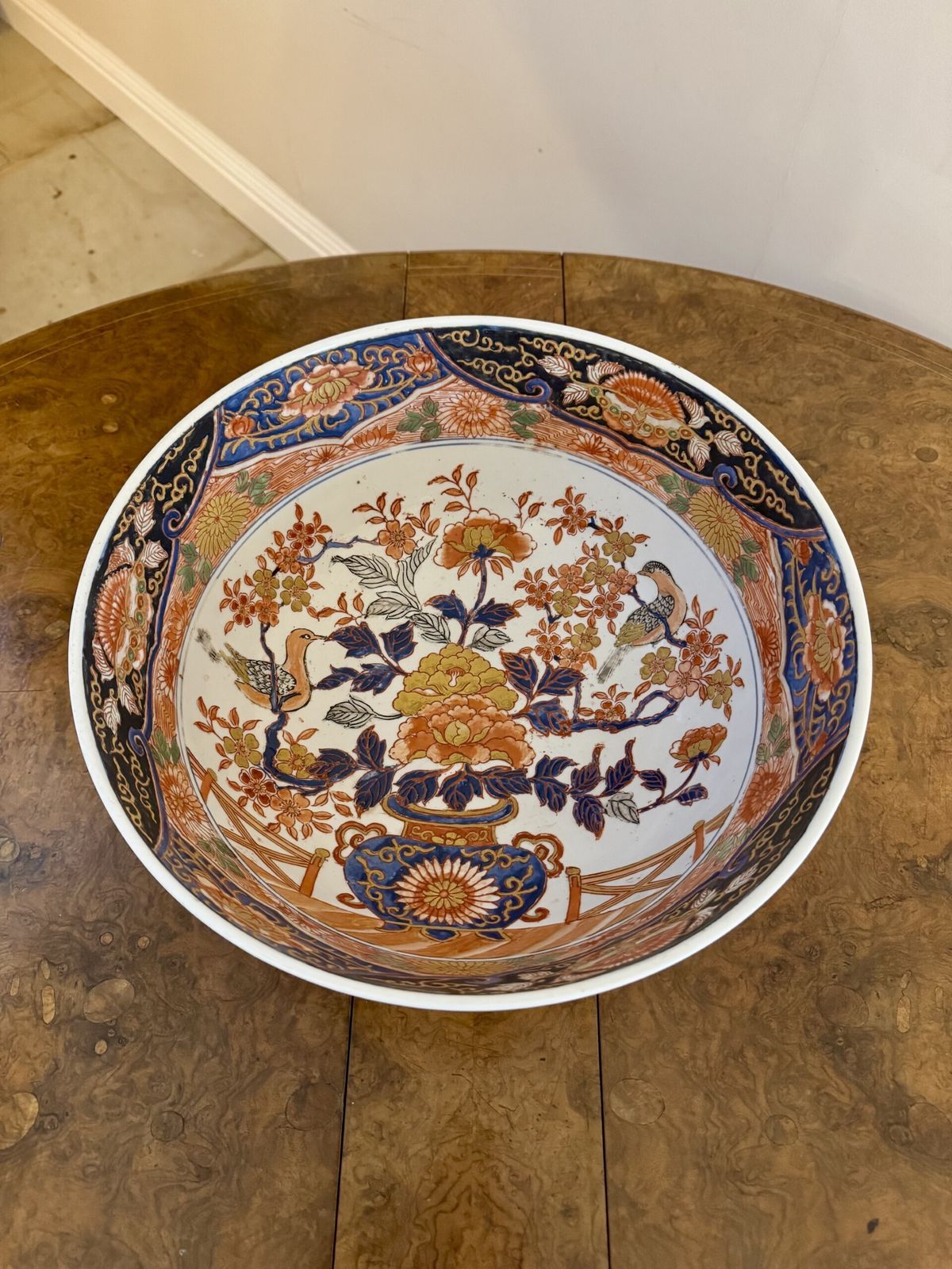 Large Antique 19th Century Quality Chinese Porcelain Bowl photo Home Decor