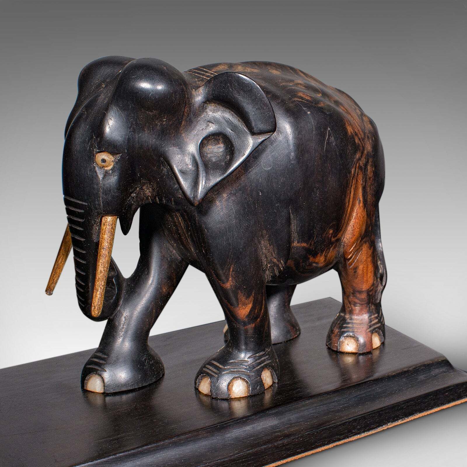 Pair Antique Elephant Bookends, Indian, Coromandel, Novel, Book Rest, Victorian photo vinterior