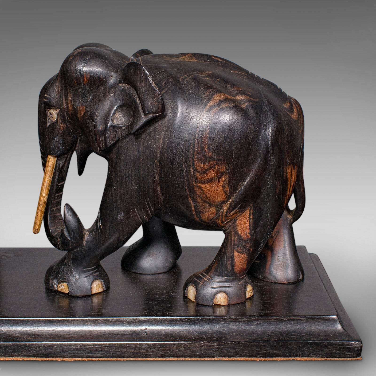 Pair Antique Elephant Bookends, Indian, Coromandel, Novel, Book Rest, Victorian photo vintage