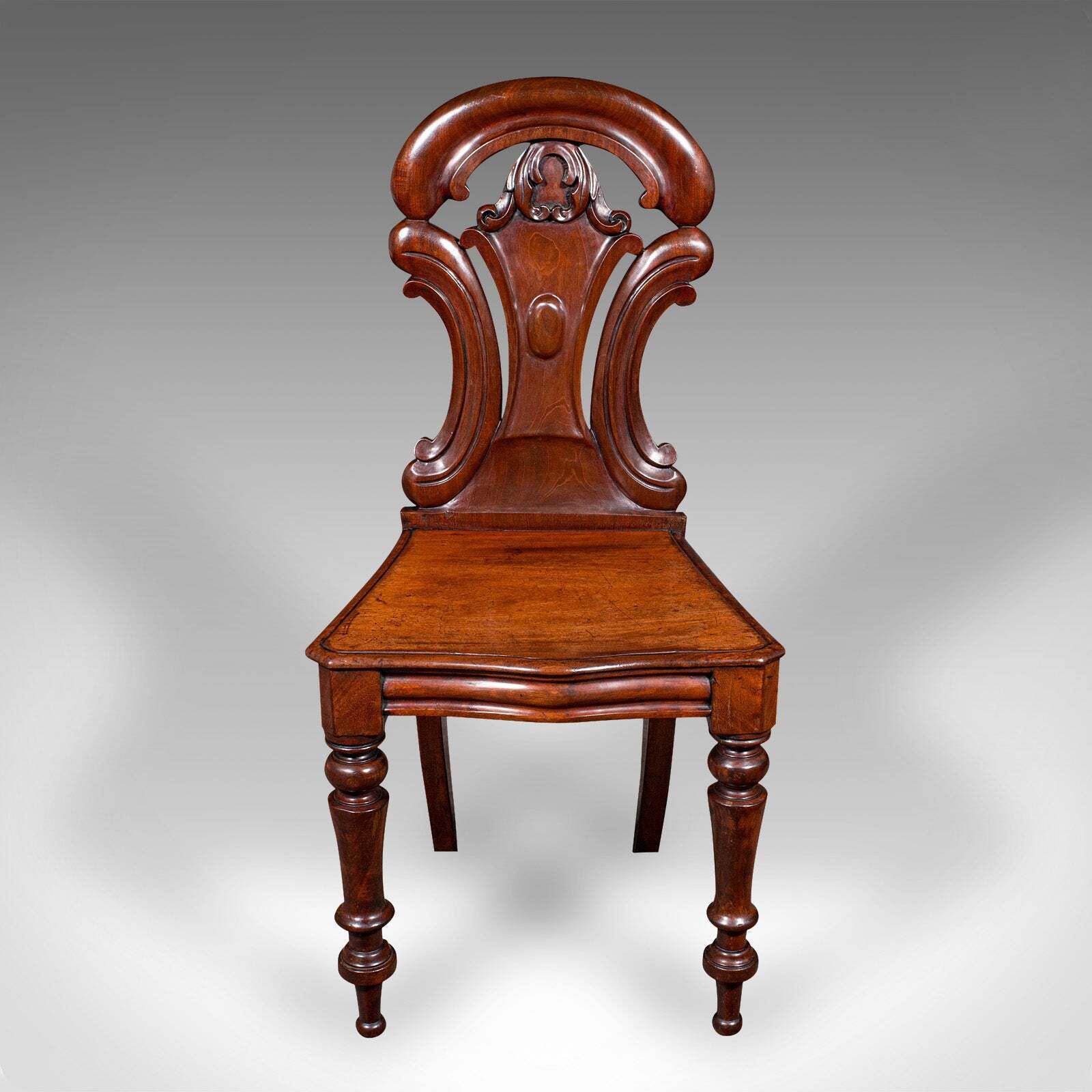 Antique Hall Chair, Scottish, Walnut, Occasional, Reception Seat, Regency, 1820 photo furniture