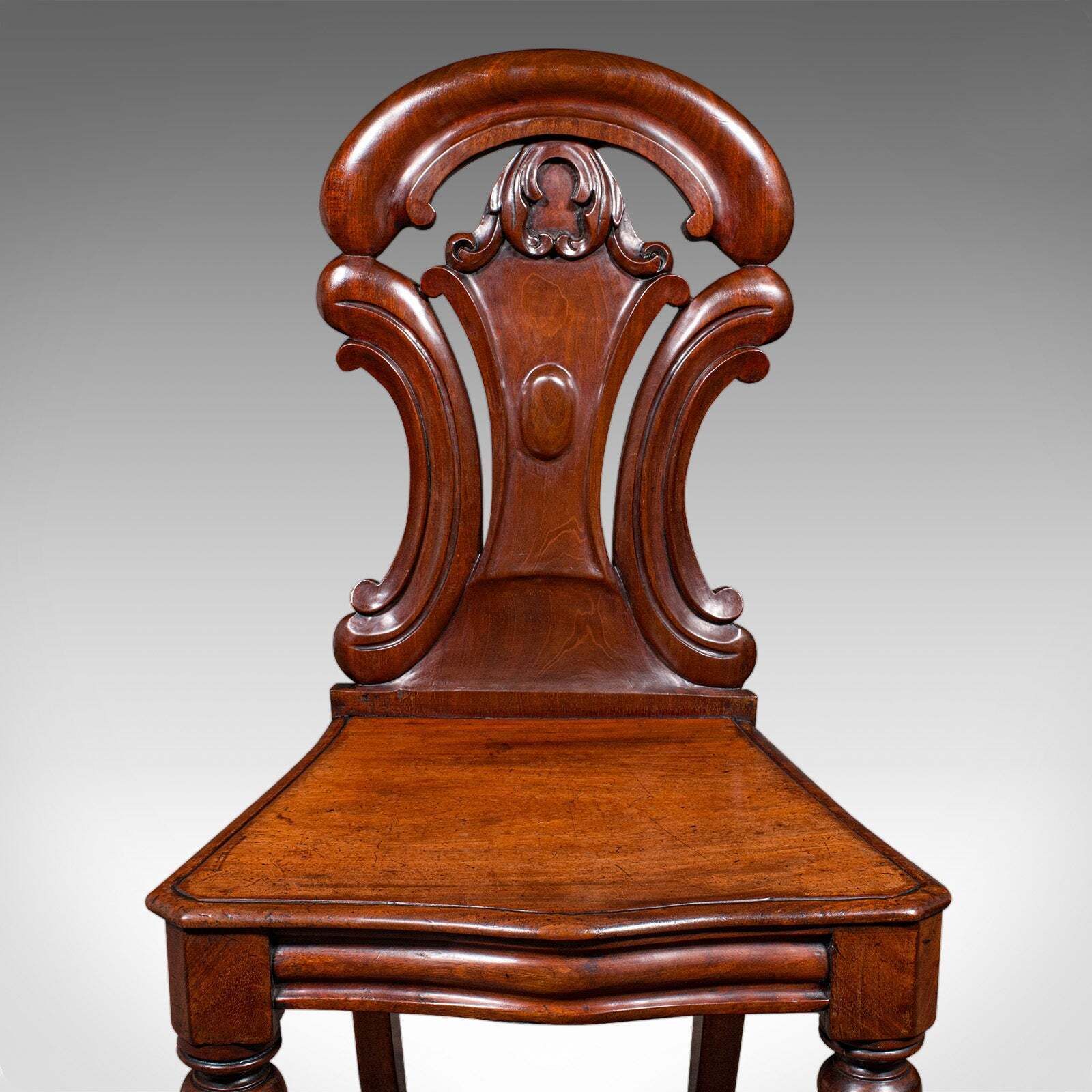 Antique Hall Chair, Scottish, Walnut, Occasional, Reception Seat, Regency, 1820 photo vintage