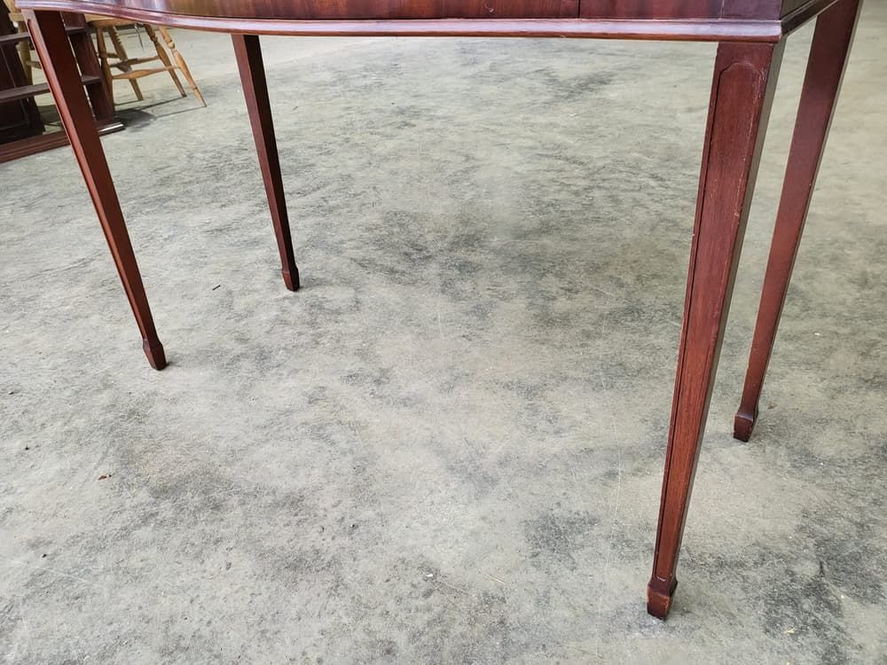 Antique Repro Mahogany Serpentine Sideboard Serving Table Drawer Fluted Legs photo Furniture