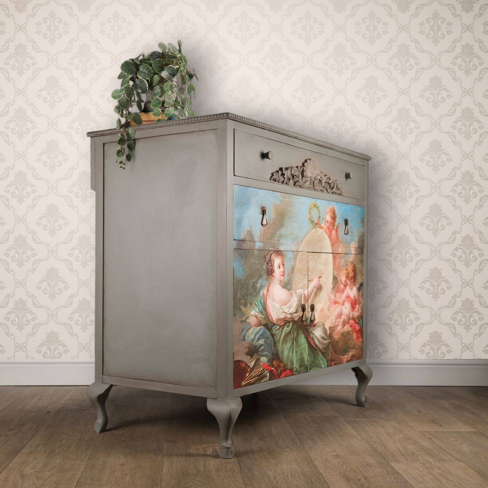 Upcycled Decoupage Cabinet photo 625.0