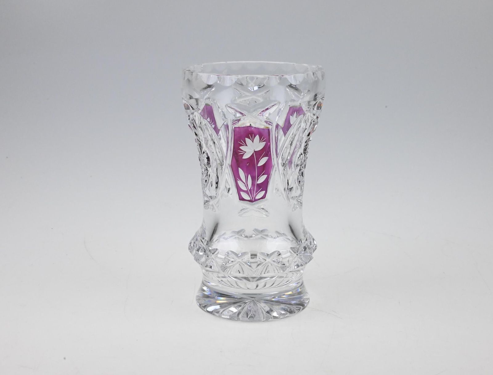 Vintage Czech Etched Glass Vase, Vintage Glass Vase, Czech Glass Vase, Etched Glass, Flower Vase, Vintage Vase, Vintage Czech Glass photo 68.0