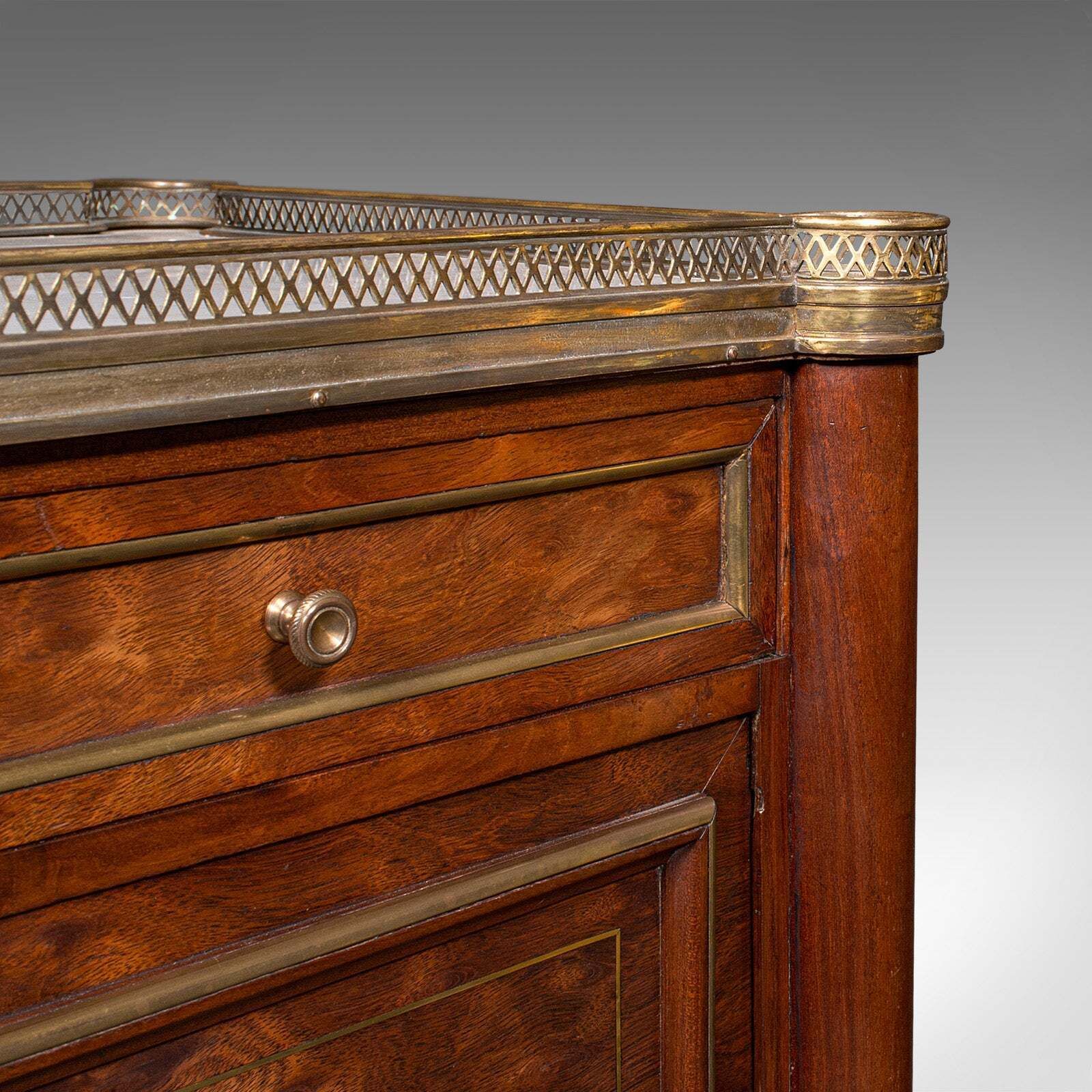 photo furniture Antique Bedside Table, French, Walnut, Marble, Nightstand, Victorian, Circa 1840