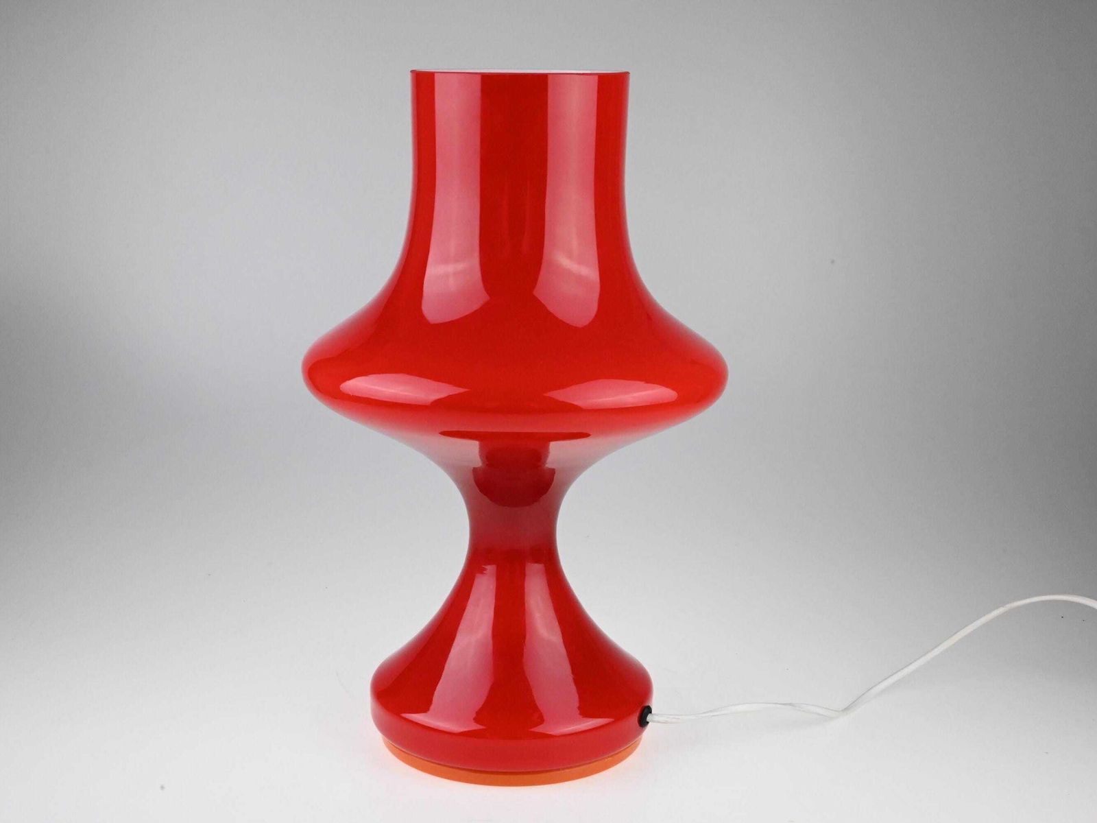 Mid Century Lamp, Glass Lamp, Desk Lamp, Table Lamp, Bedside Lamp, Mid Century Light, Modern Lamp, Vintage Light, Vintage Lighting photo vinterior