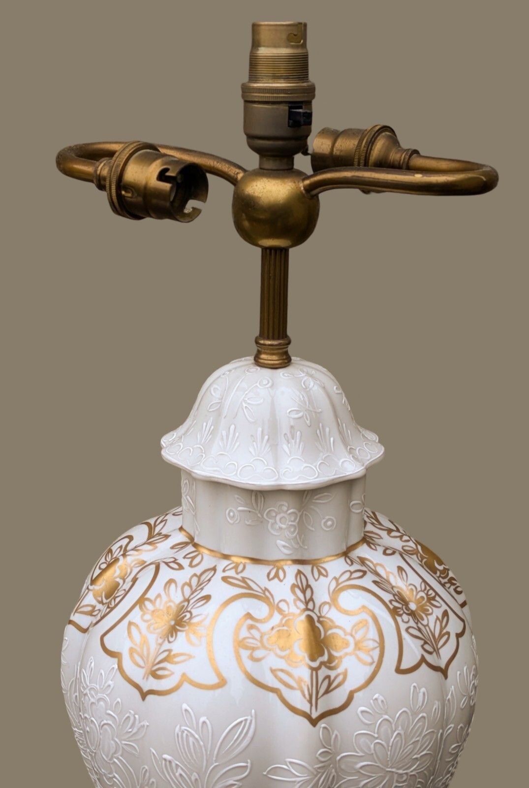 Beautiful Large Pair Of Paris Porcelain Table Lamps Qianlong Style photo vinterior